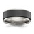 Chisel Titanium Polished with Brushed Black Zirconium Rotating Inner Channel 8mm Band - TB-AF689DEC-6486