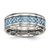 Chisel Titanium Polished with Light Blue Carbon Fiber Inlay 8mm Band - TB-3893D78D-9104