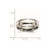 Chisel Titanium Polished with Sterling Silver Inlay 6mm Band - TB-481B2E4B-8489
