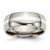 Chisel Titanium Polished with Sterling Silver Inlay 8mm Band - TB-B0EB7F7A-1147