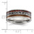 Chisel Titanium Polished with Wood, Imitation Meteorite and Red Stone Inlay 8mm Band - TB-FAF8F3A1-7431