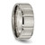 Chisel Titanium Satin and Polished 8mm Grooved Band - TB-0901306D-9434