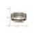 Chisel Titanium Satin and Polished Black Enamel Striped 8mm Flat Band - TB-81C138C5-9404