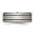Chisel Titanium Satin Center Black Enamel 8mm Ridged Edge Band - TB-94577704-2613