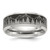 Chisel Titanium with Brushed Center Laser Design Mountains 8mm Band - TB-EFCB58BB-1658