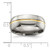 Chisel Titanium Yellow IP-plated Grooved 8mm Polished Band - TB-15A87928-3143