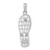 De-Ani Sterling Silver Rhodium-Plated 3D Enameled Beach Scene Flip-flop Pendant