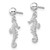 De-Ani Sterling Silver Rhodium-Plated 3D Mini Seahorse Dangle Post Earrings