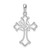 De-Ani Sterling Silver Rhodium-Plated Cut-Out Fleur de Lis Cross with Dove Pendant