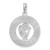De-Ani Sterling Silver Rhodium-Plated Enameled Bahamas Circle with Shell Pendant