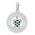 De-Ani Sterling Silver Rhodium-Plated Enameled Bahamas Circle with Turtle Pendant