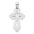De-Ani Sterling Silver Rhodium-plated Fancy Cut-Out Cross Pendant