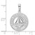 De-Ani Sterling Silver Rhodium-Plated Long Beach Island New Jersey with Sailboat Pendant