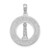 De-Ani Sterling Silver Rhodium-Plated Mystic Connecticut Circle with Lighthouse Pendant