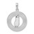 De-Ani Sterling Silver Rhodium-Plated Pentwater Michigan Circle with Flip Flop Pendant