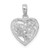 De-Ani Sterling Silver Rhodium-Plated Polished #1 Sister with Flower Heart Pendant