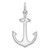 De-Ani Sterling Silver Rhodium-Plated Polished 3D Anchor Pendant - QC-014C7E85-7135