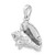 De-Ani Sterling Silver Rhodium-Plated Polished 3D Conch Shell Pendant - QC-816A6242-4075