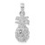 De-Ani Sterling Silver Rhodium-Plated Polished 3D Cut-Out Small Pineapple Pendant