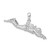 De-Ani Sterling Silver Rhodium-Plated Polished 3D Female Scuba Diver Pendant - QC-EBE73FD6-7806