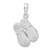 De-Ani Sterling Silver Rhodium-Plated Polished 3D Flip-flops Pendant - QC-D00FEE05-4187
