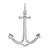 De-Ani Sterling Silver Rhodium-Plated Polished 3D Large Anchor Pendant - QC-1876D2E8-8310