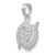 De-Ani Sterling Silver Rhodium-Plated Polished 3D Pisces Zodiac Pendant