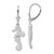 De-Ani Sterling Silver Rhodium-Plated Polished 3D Seahorse Leverback Earrings