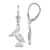 De-Ani Sterling Silver Rhodium-plated Polished 3D Small Pelican Leverback Earrings