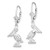 De-Ani Sterling Silver Rhodium-plated Polished 3D Small Pelican Leverback Earrings