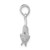De-Ani Sterling Silver Rhodium-Plated Polished 3D Snook Fish Pendant