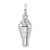 De-Ani Sterling Silver Rhodium-Plated Polished 3D Swivel with Shackle Bail Pendant