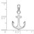 De-Ani Sterling Silver Rhodium-Plated Polished Anchor Pendant