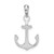 De-Ani Sterling Silver Rhodium-Plated Polished Anchor Pendant