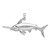De-Ani Sterling Silver Rhodium-Plated Polished and Satin Swordfish Pendant - QC-872988ED-2817