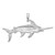 De-Ani Sterling Silver Rhodium-Plated Polished and Satin Swordfish Pendant - QC-FA0DBD51-5100