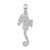 De-Ani Sterling Silver Rhodium-Plated Polished and Textured 3D Sea Horse Pendant - QC-1E405DC8-7474