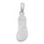 De-Ani Sterling Silver Rhodium-Plated Polished and Textured Flip Flop Pendant