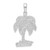 De-Ani Sterling Silver Rhodium-Plated Polished and Textured Palm Tree Pendant