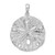 De-Ani Sterling Silver Rhodium-Plated Polished and Textured Sand Dollar Pendant - QC-762F86C0-1583
