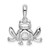 De-Ani Sterling Silver Rhodium-Plated Polished and Textured Sitting Frog Pendant