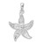 De-Ani Sterling Silver Rhodium-Plated Polished and Textured Starfish Pendant - QC-2DC862D1-7025