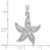 De-Ani Sterling Silver Rhodium-Plated Polished and Textured Starfish Pendant - QC-2DC862D1-7025