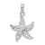 De-Ani Sterling Silver Rhodium-Plated Polished and Textured Starfish Pendant - QC-73907932-5471