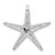 De-Ani Sterling Silver Rhodium-Plated Polished and Textured Starfish Slide - QC-A8513989-9398
