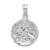 De-Ani Sterling Silver Rhodium-Plated Polished Basketball Pendant
