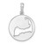 De-Ani Sterling Silver Rhodium-plated Polished Cape Cod Cut-Out Pendant