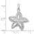 De-Ani Sterling Silver Rhodium-Plated Polished Cut-Out Filigree Starfish Pendant