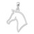 De-Ani Sterling Silver Rhodium-Plated Polished Cut-Out Horse Head Pendant - QC-23AFAE5D-8604