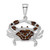 De-Ani Sterling Silver Rhodium-Plated Polished Enameled Brown Crab Pendant